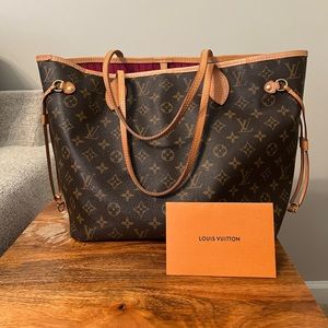 AUTHENTIC Louis Vuitton Neverfull MM Monogram Tote Bag